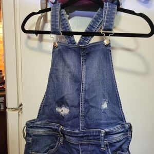 American Eagle Outfitters Blue Denim Overalls